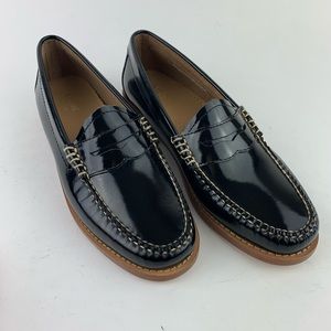 Bass Weejuns Black Patent Leather Sz 7.5